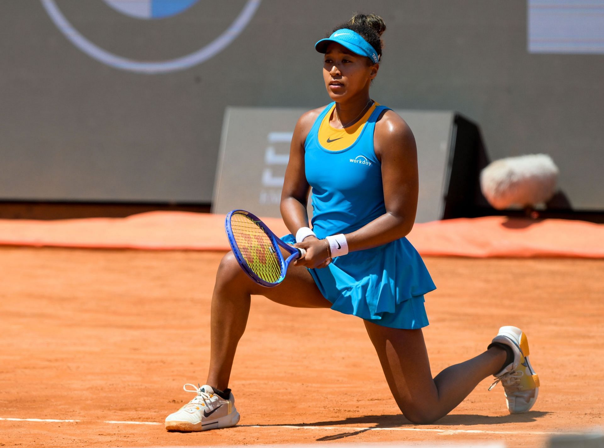 Naomi Osaka in action at the 2025 Italian Open (Source: Getty)